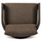 Aviel Rustic Lodge Brown Upholstered Teak Outdoor Barrel Arm Chair