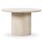 Orkins Modern Classic Cream Marble Round Outdoor Dining Table - 48&quot;