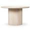 Orkins Modern Classic Cream Marble Round Outdoor Dining Table - 48&quot;