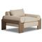 Sandari Modern Classic Beige Upholstered Teak Outdoor Chair