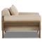 Sandari Modern Classic Beige Upholstered Teak Outdoor Chair