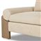 Sandari Modern Classic Beige Upholstered Teak Outdoor Chair