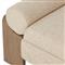 Sandari Modern Classic Beige Upholstered Teak Outdoor Chair