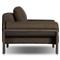 Sandari Modern Classic Brown Upholstered Teak Outdoor Chair
