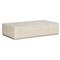 Orkins Modern Classic Cream Marble Rectangular Block Outdoor Coffee Table