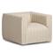 Leo Modern Classic Cream Tufted Outdoor Swivel Chair