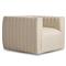 Leo Modern Classic Cream Tufted Outdoor Swivel Chair