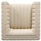 Leo Modern Classic Cream Tufted Outdoor Swivel Chair