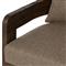 Aviel Rustic Lodge Brown Upholstered Teak Outdoor Swivel Chair