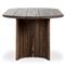 Paris Rustic Lodge Brown Teak Outdoor Oval Dining Table - 94&quot;