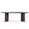 Paris Rustic Lodge Brown Teak Outdoor Oval Dining Table - 94&quot;