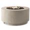 Delroi Industrial Natural Concrete Gas Round Outdoor Fire Pit Table