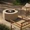 Delroi Industrial Natural Concrete Gas Round Outdoor Fire Pit Table