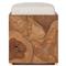 Thorn Coastal Beach Brown Teak Root Outdoor Stool