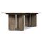 Jonathan Rustic Lodge Grey Teak Outdoor Dining Table - 110&quot;