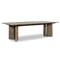 Jonathan Rustic Lodge Grey Teak Outdoor Dining Table - 110&quot;