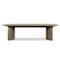 Jonathan Rustic Lodge Grey Teak Outdoor Dining Table - 110&quot;