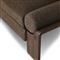 Sandari Modern Classic Brown Upholstered Teak Outdoor Sofa - 104.25&quot;