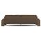 Sandari Modern Classic Brown Upholstered Teak Outdoor Sofa - 104.25&quot;