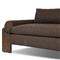 Sandari Modern Classic Brown Upholstered Teak Outdoor Sofa - 104.25&quot;