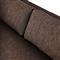 Sandari Modern Classic Brown Upholstered Teak Outdoor Sofa - 104.25&quot;