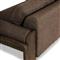 Sandari Modern Classic Brown Upholstered Teak Outdoor Sofa - 104.25&quot;