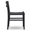Mable Coastal Beach Black Wicker Teak Outdoor Dining Chair