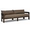 Aviel Rustic Lodge Brown Upholstered Teak Outdoor Sofa - 96&quot;
