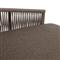 Porter Coastal Brown Upholstered Bronze Aluminum Woven Rope Outdoor Daybed