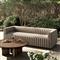Leo Modern Classic Grey Tufted Outdoor Sofa - 97&quot;