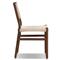 Hirom Rustic Lodge Woven Brown Teak Wood Outdoor Dining Chair