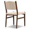 Hirom Rustic Lodge Woven Brown Teak Wood Outdoor Dining Chair