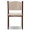 Hirom Rustic Lodge Woven Brown Teak Wood Outdoor Dining Chair