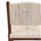 Hirom Rustic Lodge Woven Brown Teak Wood Outdoor Dining Chair