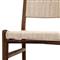 Hirom Rustic Lodge Woven Brown Teak Wood Outdoor Dining Chair