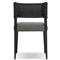 Ely Rustic Lodge Black Woven Teak Wood Outdoor Dining Chair