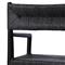 Mable Coastal Beach Black Wicker Teak Outdoor Dining Arm Chair