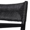 Mable Coastal Beach Black Wicker Teak Outdoor Dining Arm Chair