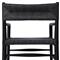 Mable Coastal Beach Black Wicker Teak Outdoor Dining Arm Chair