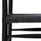 Mable Coastal Beach Black Wicker Teak Outdoor Dining Arm Chair