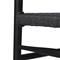 Mable Coastal Beach Black Wicker Teak Outdoor Dining Arm Chair