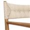 Mable Coastal Beach Off White Wicker Natural Teak Outdoor Dining Arm Chair