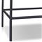 Inno Modern White Upholstered Black Teak Iron Outdoor Dining Side Chair