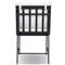 Inno Modern White Upholstered Black Teak Iron Outdoor Dining Side Chair