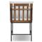 Inno Modern White Upholstered Natural Teak Iron Outdoor Dining Side Chair