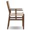 Hirom Rustic Lodge Woven Brown Teak Wood Outdoor Dining Arm Chair