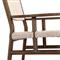Hirom Rustic Lodge Woven Brown Teak Wood Outdoor Dining Arm Chair