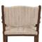 Hirom Rustic Lodge Woven Brown Teak Wood Outdoor Dining Arm Chair