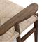 Hirom Rustic Lodge Woven Brown Teak Wood Outdoor Dining Arm Chair
