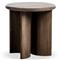 Paris Rustic Lodge Brown Teak Outdoor Round End Table